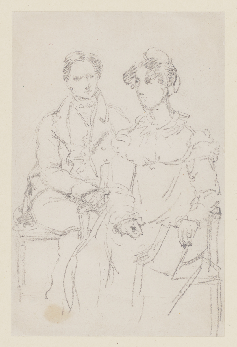 A Man and Woman Seated
